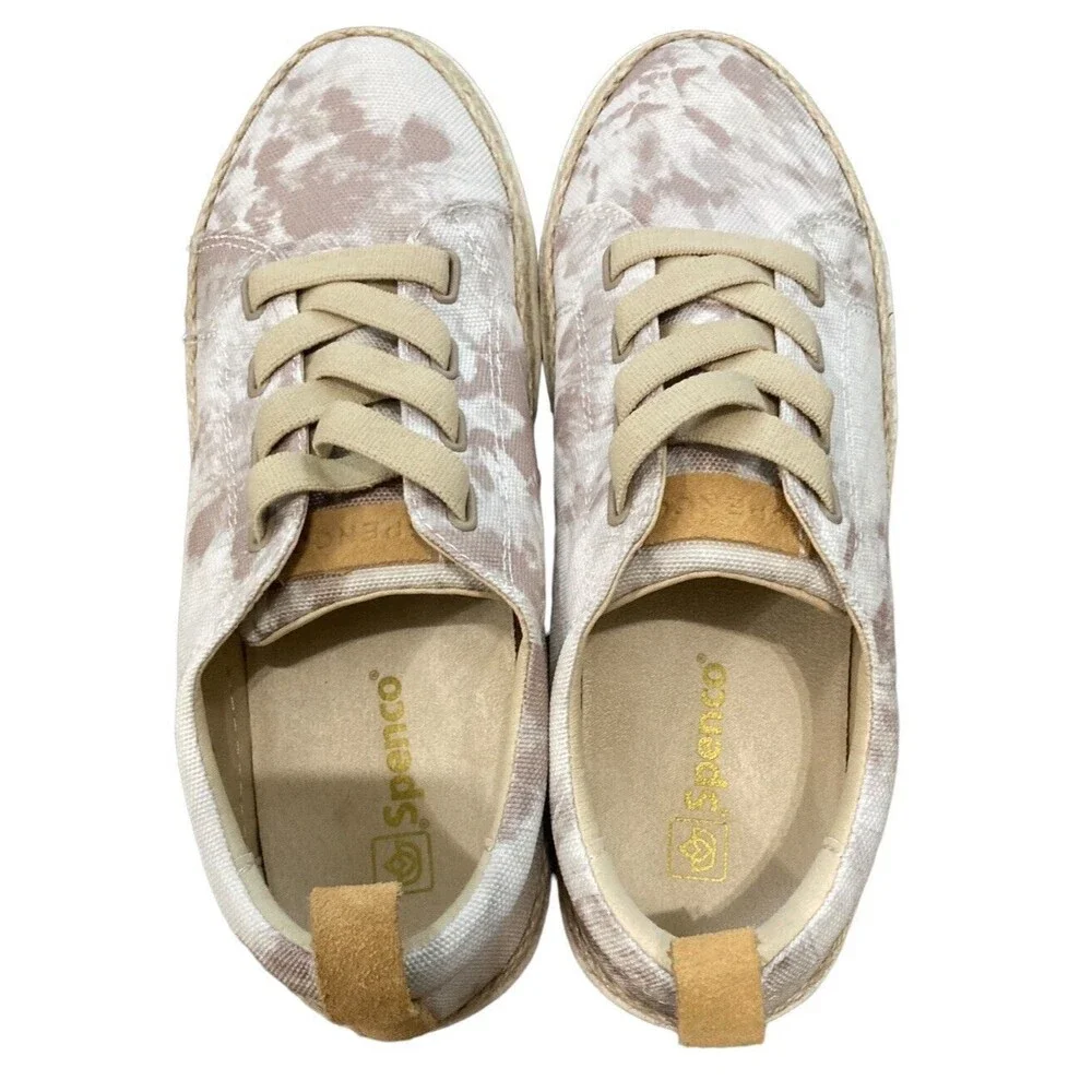 Spenco Beige‎ Canvas Espadrille Sneakers Size 8 Comfort